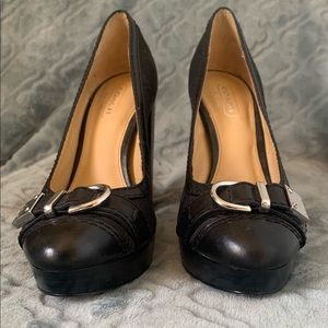 Coach Pumps, Size:  B, Black